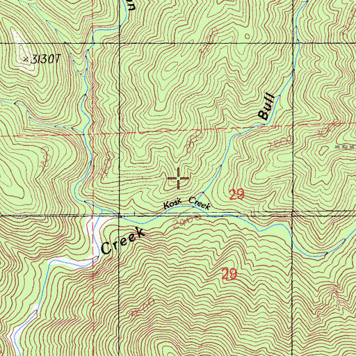 Topographic Map of Bull Canyon, CA