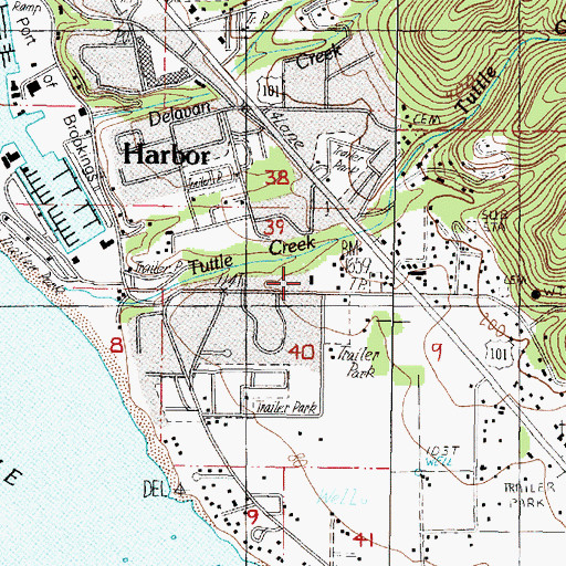 Topographic Map of Harbor Rural Fire Protection District, OR