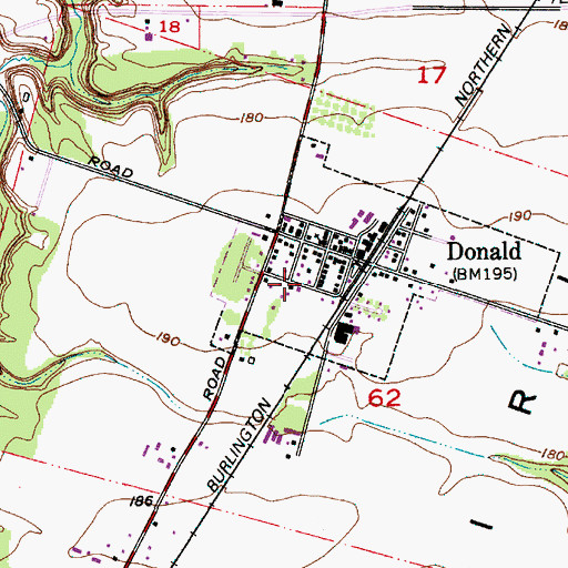 Topographic Map of Aurora Rural Fire Protection District Donald, OR
