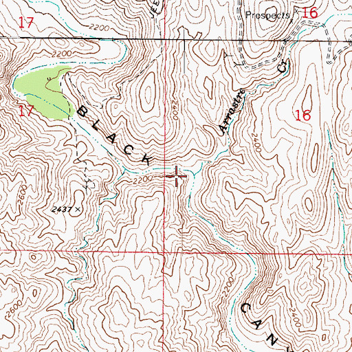 Topographic Map of Arrastre Creek, AZ
