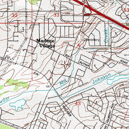 Topographic Map of Tualatin Valley Fire and Rescue Station 61 Butner Road, OR