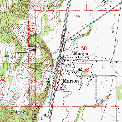 Topographic Map of Stayton Rural Fire Protection District Marion Station, OR