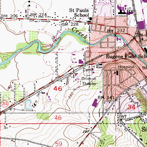 Topographic Map of Silverton Fire District Headquarters, OR