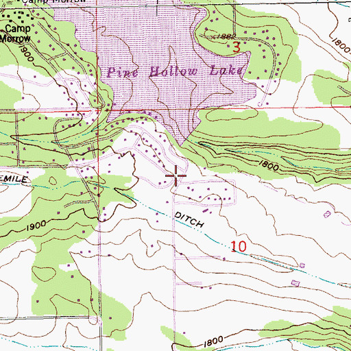 Topographic Map of Pine Hollow Volunteer Fire Department Station 1, OR