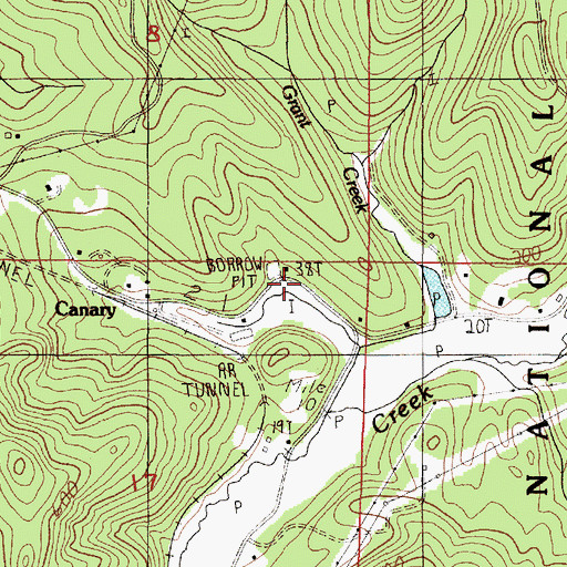 Topographic Map of Siuslaw Valley Fire and Rescue Station 5 Canary Station, OR