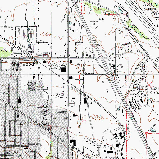 Topographic Map of United States Forest Service Ashland Ranger District, OR