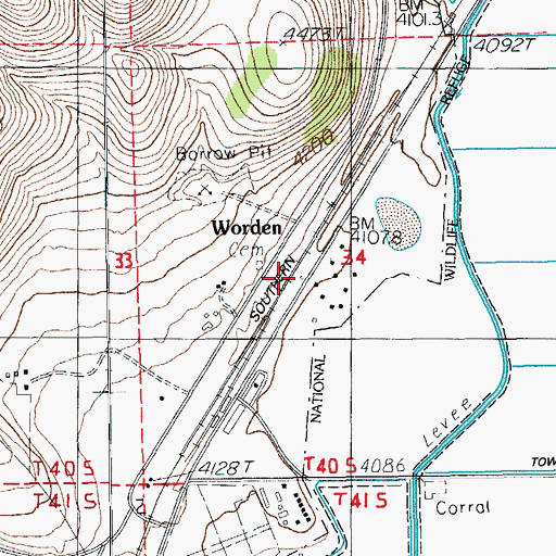 Topographic Map of Keno Rural Fire Protection District Station 2, OR