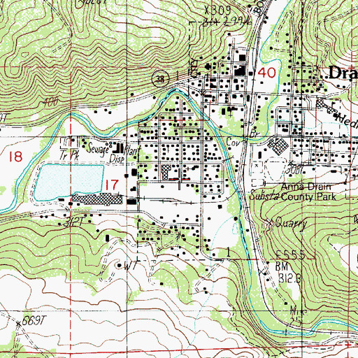 Topographic Map of Douglas Forest Protective Association North Unit, OR
