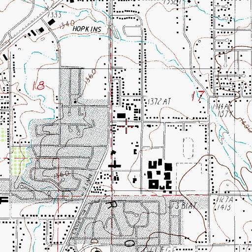 Topographic Map of Medford Fire Department Station 5, OR