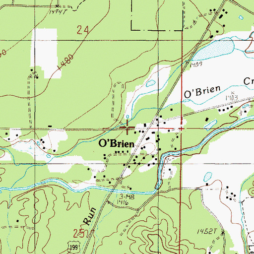 Topographic Map of Illinois Valley Fire District Station 3, OR