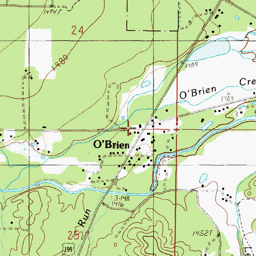 Topographic Map of Illinois Valley Fire District Old Station 3, OR