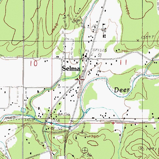 Topographic Map of Illinois Valley Fire District Station 2, OR