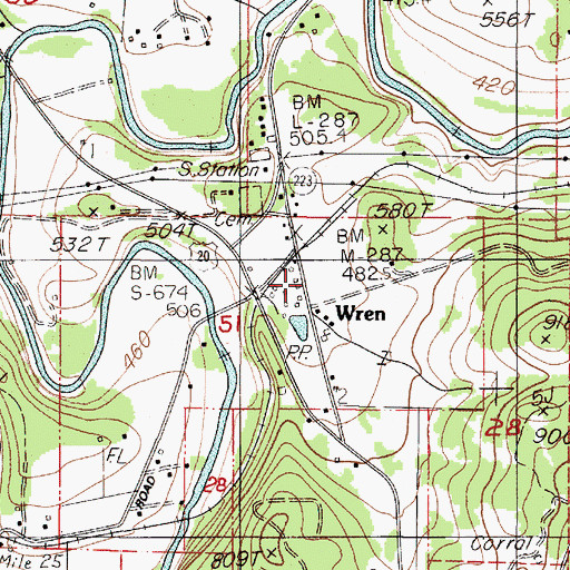 Topographic Map of Philomath Fire and Rescue Station 202, OR