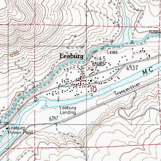 Topographic Map of McKenzie Fire and Rescue Station 3 - Camp Creek Station, OR