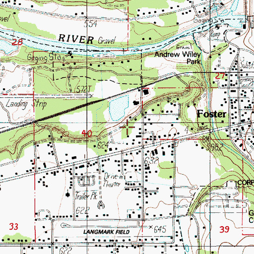 Topographic Map of Sweet Home Fire and Ambulance District Station 22, OR