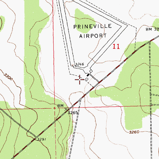 Topographic Map of Central Oregon Helitak Prineville Helibase, OR