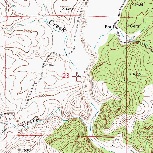 Topographic Map of Arrastre Creek, AZ