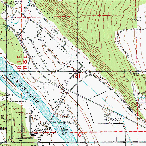 Topographic Map of Keno Rural Fire Protection District Station 1Headquarters, OR
