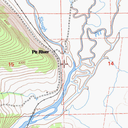 Topographic Map of Bull Run Slough, CA