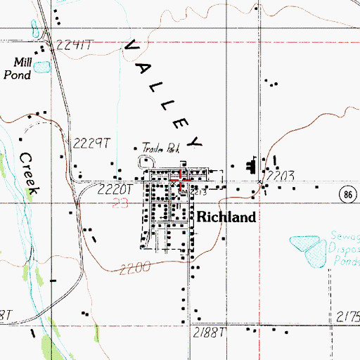 Topographic Map of Eagle Valley Rural Fire Protection District, OR