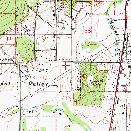 Topographic Map of Corvallis Fire Department Station 6, OR