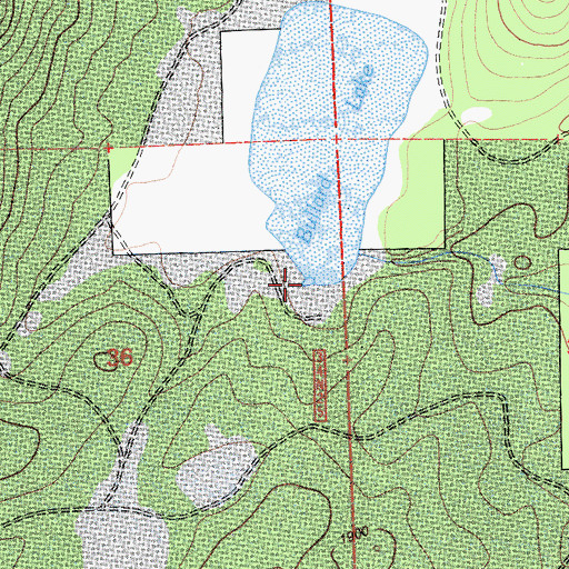 Topographic Map of Bullard Lake, CA