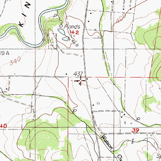 Topographic Map of Hoskins - Kings Valley Rural Fire Protection District, OR