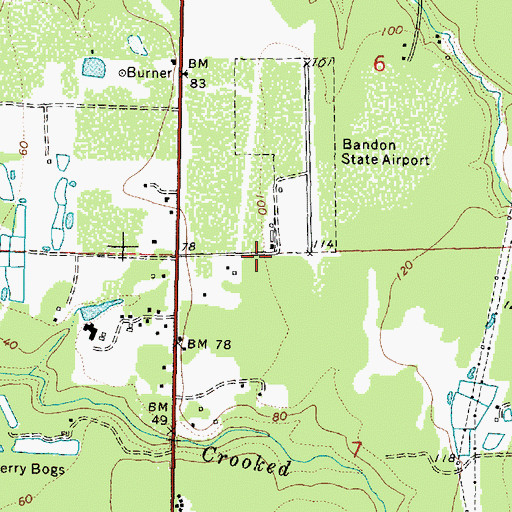 Topographic Map of Bandon Rural Fire Protection District Kehl Station, OR