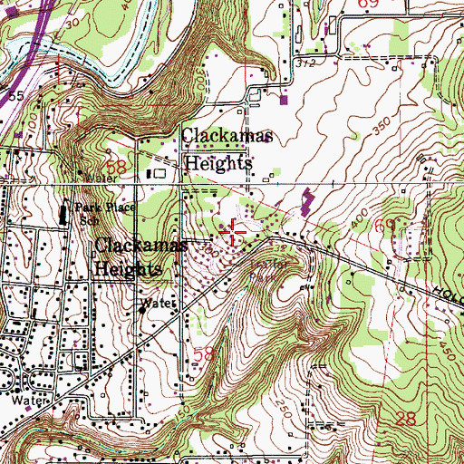 Topographic Map of Clackamas Fire District Number 1 Station 9 Holcomb, OR