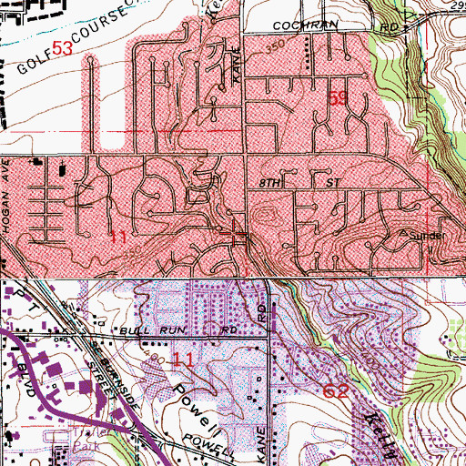 Topographic Map of Gresham Fire and Emergency Services Station 72, OR
