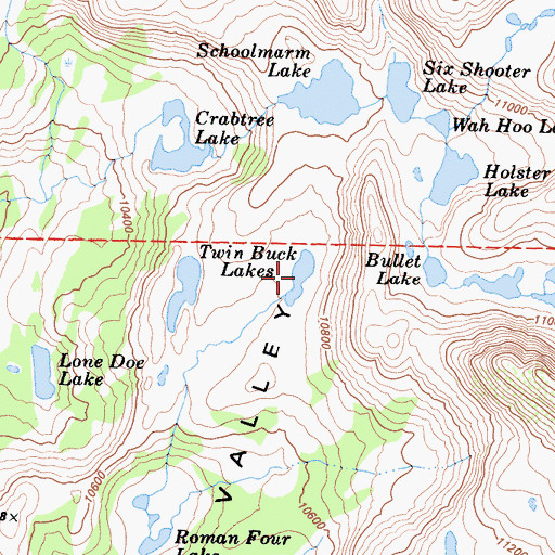 Topographic Map of Bullet Lake, CA