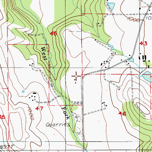 Topographic Map of Sublimity Fire District Station 52 Substation, OR