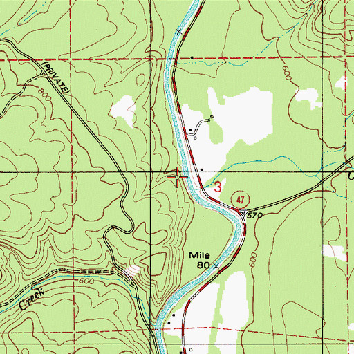 Topographic Map of Mist - Birkenfeld Rural Fire Protection District Peterson Station, OR