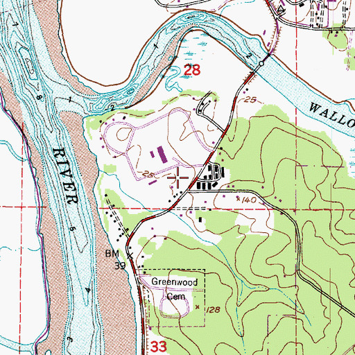 Topographic Map of Olney - Walluski Volunteer Fire and Rescue District, OR