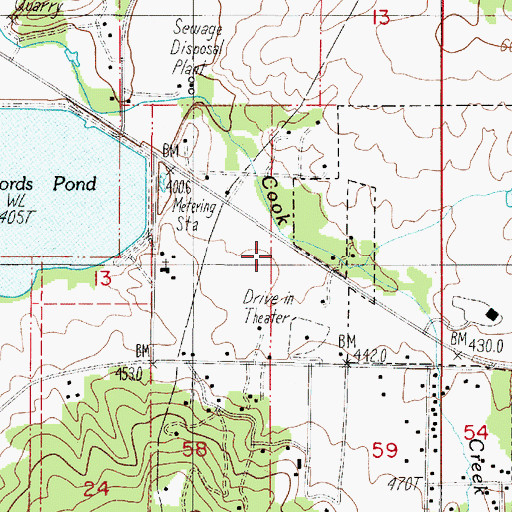 Topographic Map of Sutherlin Fire Department Calapooia Station, OR
