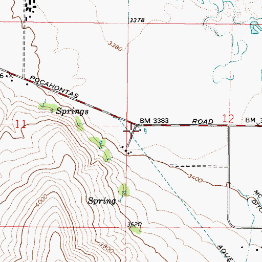Topographic Map of Baker Rural Fire Protection District Pocahontas Road, OR