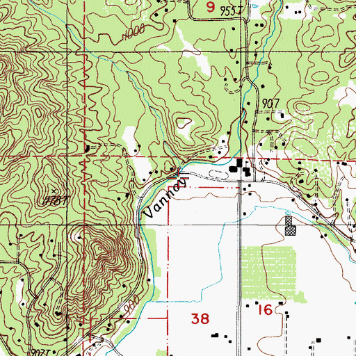 Topographic Map of Rural / Metro Fire Department Station 6, OR