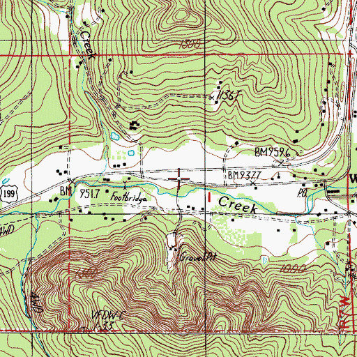 Topographic Map of Rural / Metro Fire Department Station 4, OR