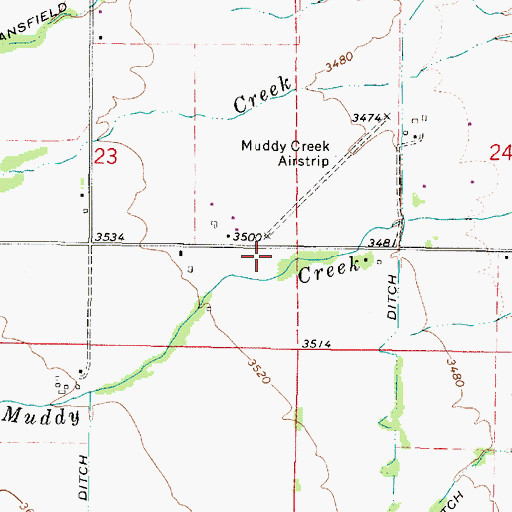 Topographic Map of Haines Fire Protection District Muddy Creek Road, OR