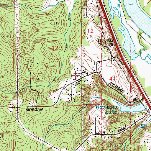 Topographic Map of Scappoose Rural Fire Protection District Holbrook, OR