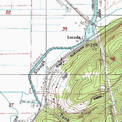Topographic Map of Clatskanie Rural Fire Quincy Station, OR