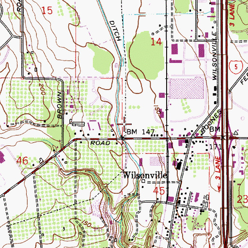Topographic Map of Tualatin Valley Fire and Rescue Station 52 Wilsonville, OR