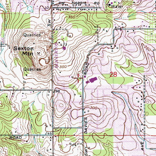 Topographic Map of Tualatin Valley Fire and Rescue Station 66 Brockman Road, OR