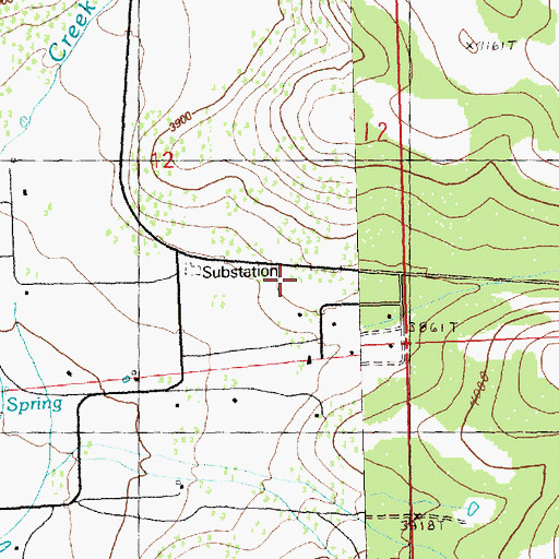 Topographic Map of Crook County Fire and Rescue - Juniper Canyon, OR
