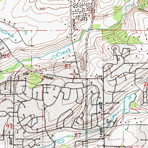 Topographic Map of Tualatin Valley Fire and Rescue Station 68 Oak Hills, OR