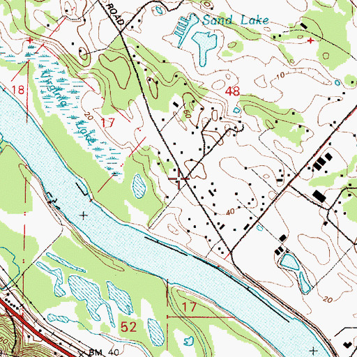 Topographic Map of Sauvie Island Fire District, OR