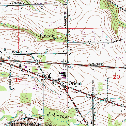 Topographic Map of Gresham Fire and Emergency Services Station 76, OR