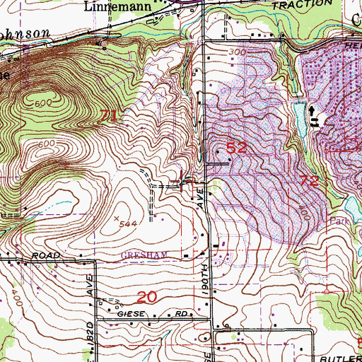 Topographic Map of Gresham Fire and Emergency Services Station 73, OR