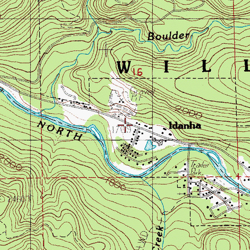 Topographic Map of Idanha - Detroit Rural Fire Protection District, OR