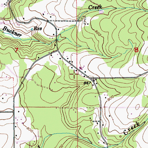 Topographic Map of Clackamas Fire District Number 1 Station 13 Clarkes, OR